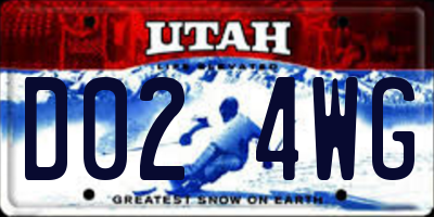 UT license plate D024WG