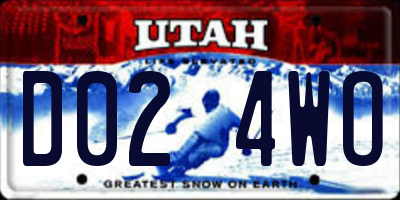 UT license plate D024WO