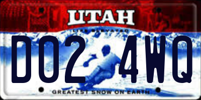 UT license plate D024WQ