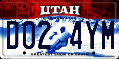 UT license plate D024YM