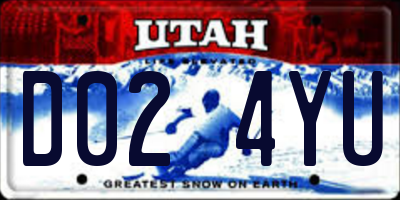 UT license plate D024YU