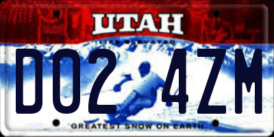UT license plate D024ZM