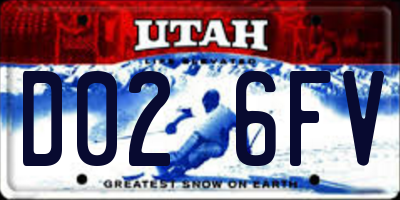 UT license plate D026FV