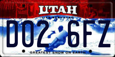 UT license plate D026FZ