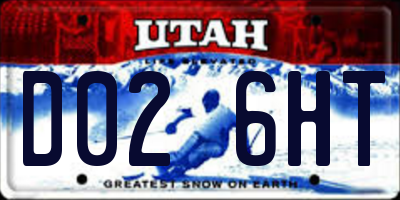 UT license plate D026HT