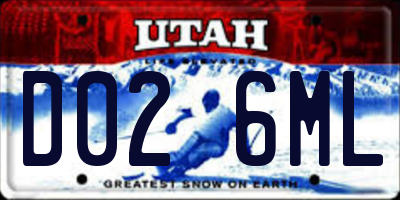 UT license plate D026ML