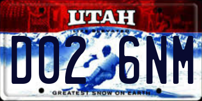 UT license plate D026NM