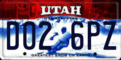 UT license plate D026PZ