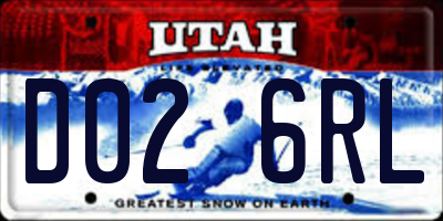 UT license plate D026RL