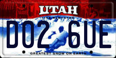 UT license plate D026UE