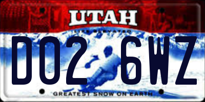 UT license plate D026WZ