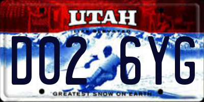 UT license plate D026YG