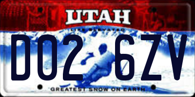 UT license plate D026ZV