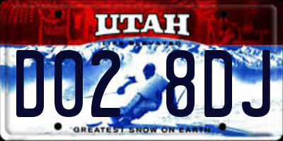 UT license plate D028DJ