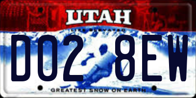 UT license plate D028EW