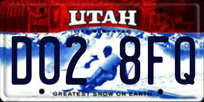 UT license plate D028FQ