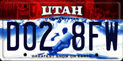 UT license plate D028FW