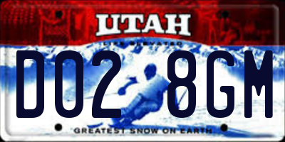UT license plate D028GM