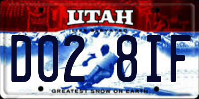 UT license plate D028IF