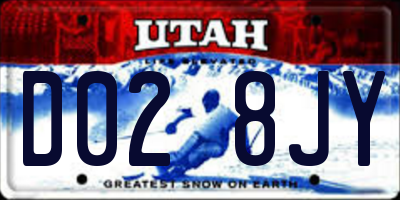 UT license plate D028JY