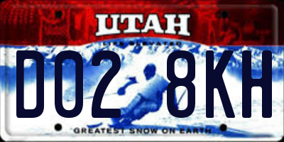 UT license plate D028KH