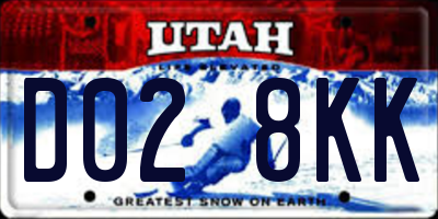 UT license plate D028KK