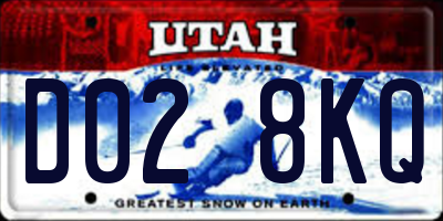 UT license plate D028KQ