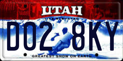 UT license plate D028KY