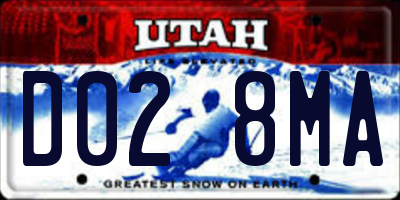 UT license plate D028MA
