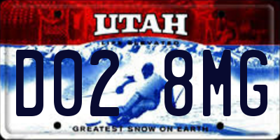 UT license plate D028MG