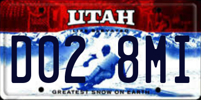UT license plate D028MI