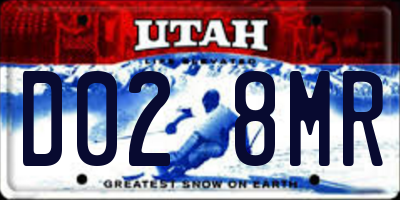 UT license plate D028MR