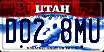 UT license plate D028MU