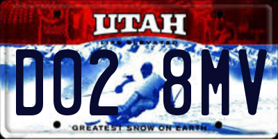 UT license plate D028MV