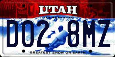 UT license plate D028MZ