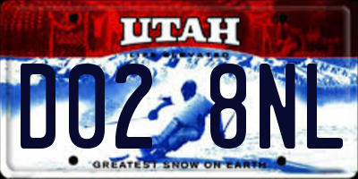 UT license plate D028NL