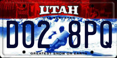 UT license plate D028PQ