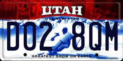 UT license plate D028QM