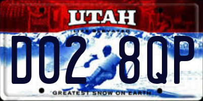 UT license plate D028QP