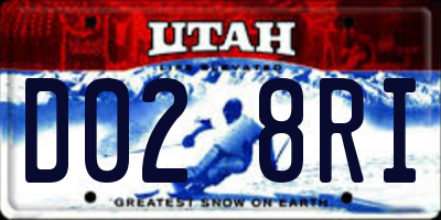 UT license plate D028RI