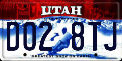 UT license plate D028TJ
