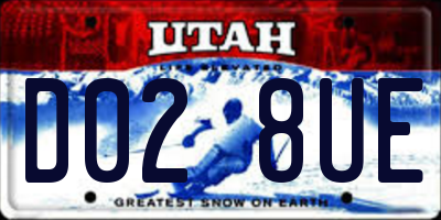 UT license plate D028UE
