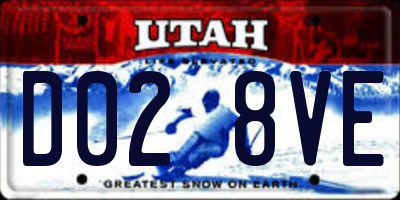 UT license plate D028VE