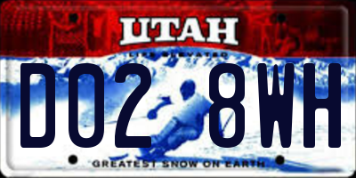 UT license plate D028WH