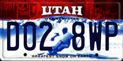 UT license plate D028WP