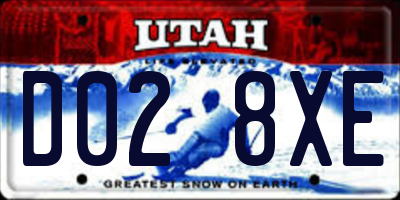 UT license plate D028XE