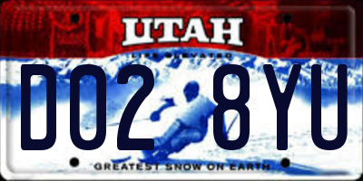 UT license plate D028YU