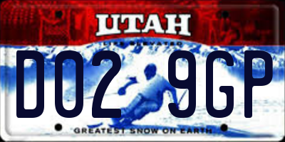 UT license plate D029GP