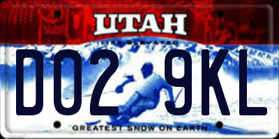 UT license plate D029KL