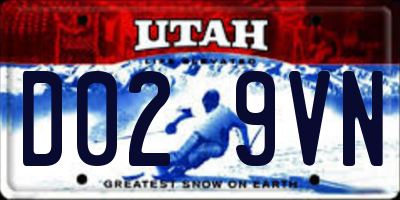 UT license plate D029VN